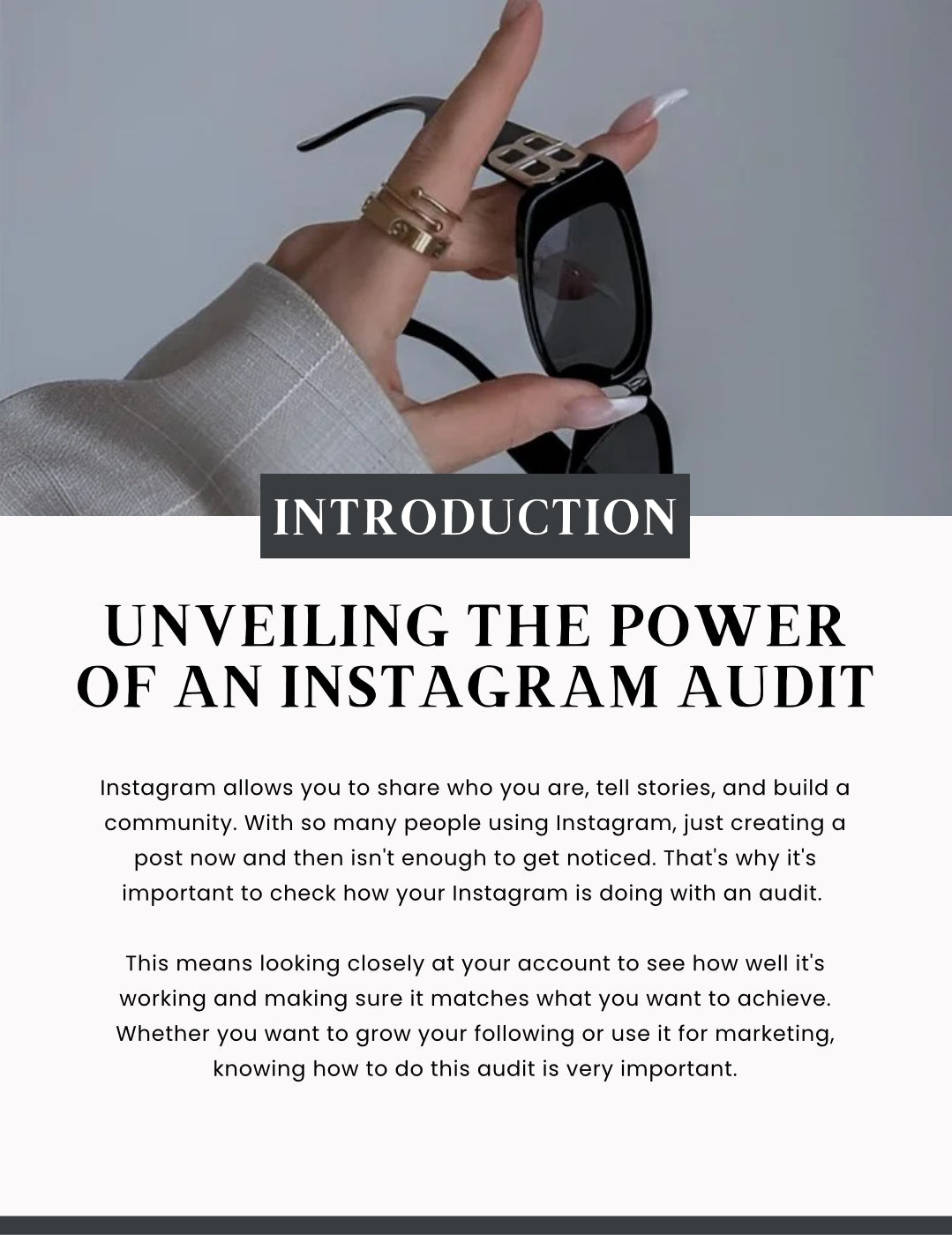 The Instagram Audit Ebook + Masterclass