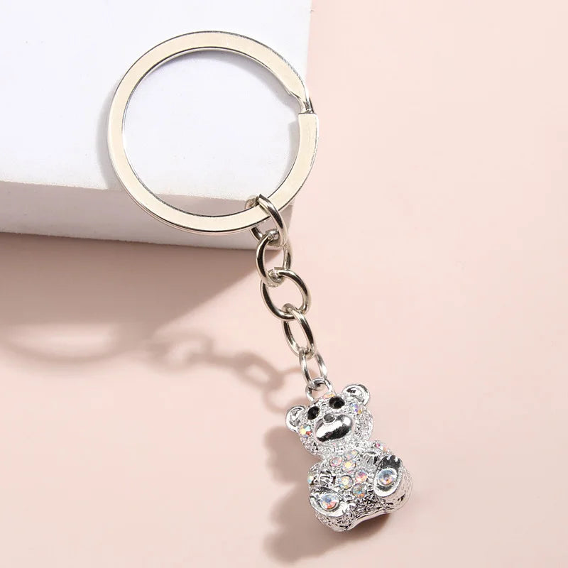 Crystal Teddy Bear Keychain