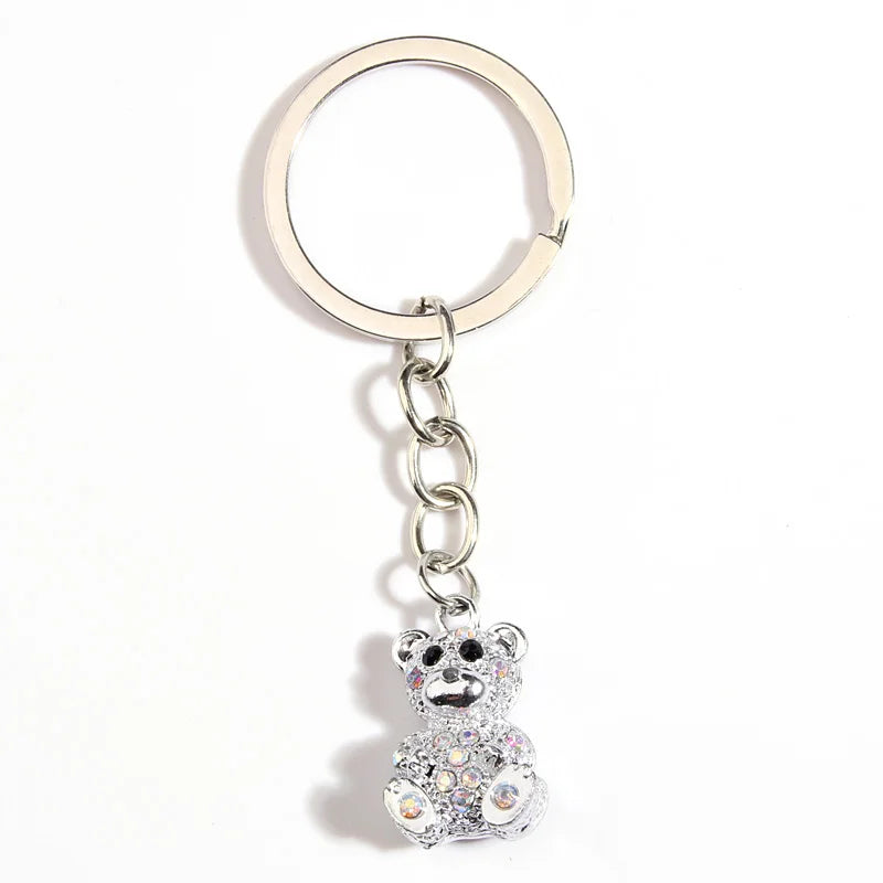 Crystal Teddy Bear Keychain